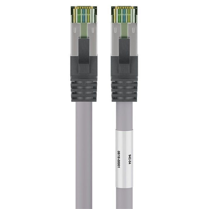 Goobay 55138 cabo de rede 3 m Cat8.1 S FTP (S-STP) Cinzento