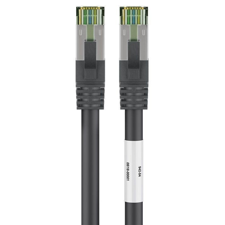 Goobay 66724 cabo de rede 5 m Cat8.1 S FTP (S-STP) Preto