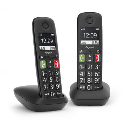Gigaset E290 Duo Aparelho de telefone analógico ID do Emissor e Nome Preto