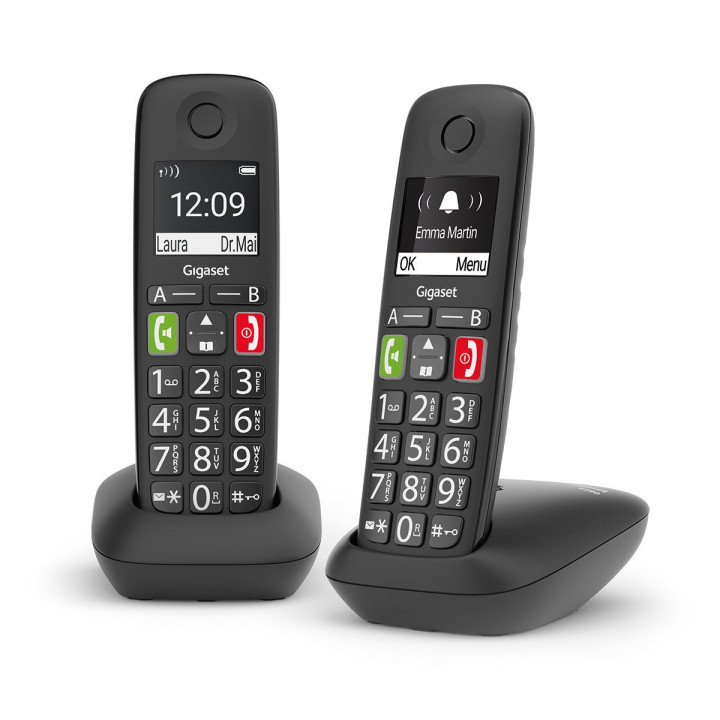 Gigaset E290 Duo Aparelho de telefone analógico ID do Emissor e Nome Preto