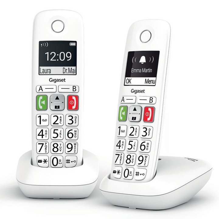 Gigaset E290 Telefone analógico DECT Branco ID do Emissor e Nome
