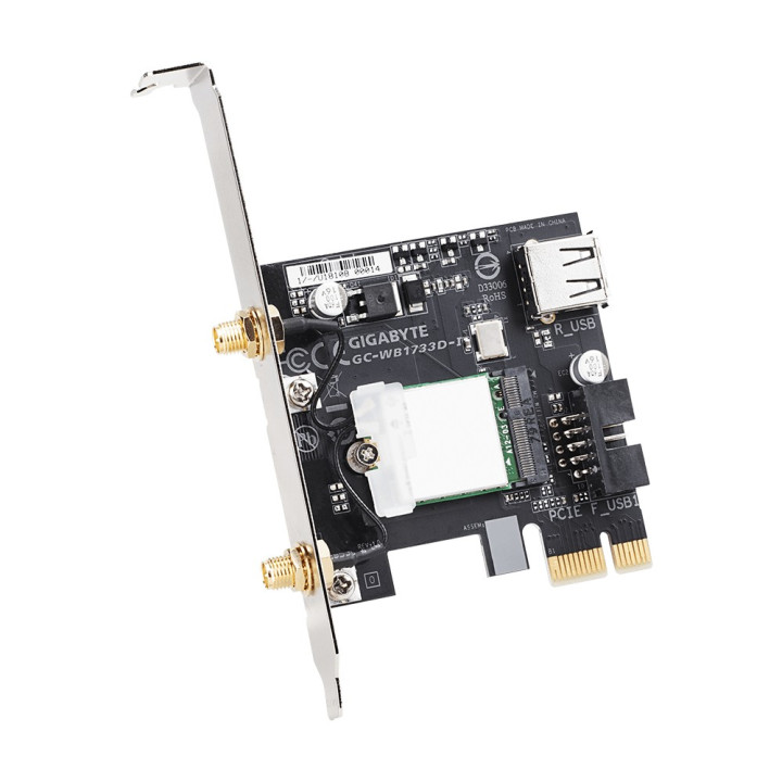 Gigabyte GC-WB1733D-I placa de rede WLAN   Bluetooth 1733 Mbit s Interno