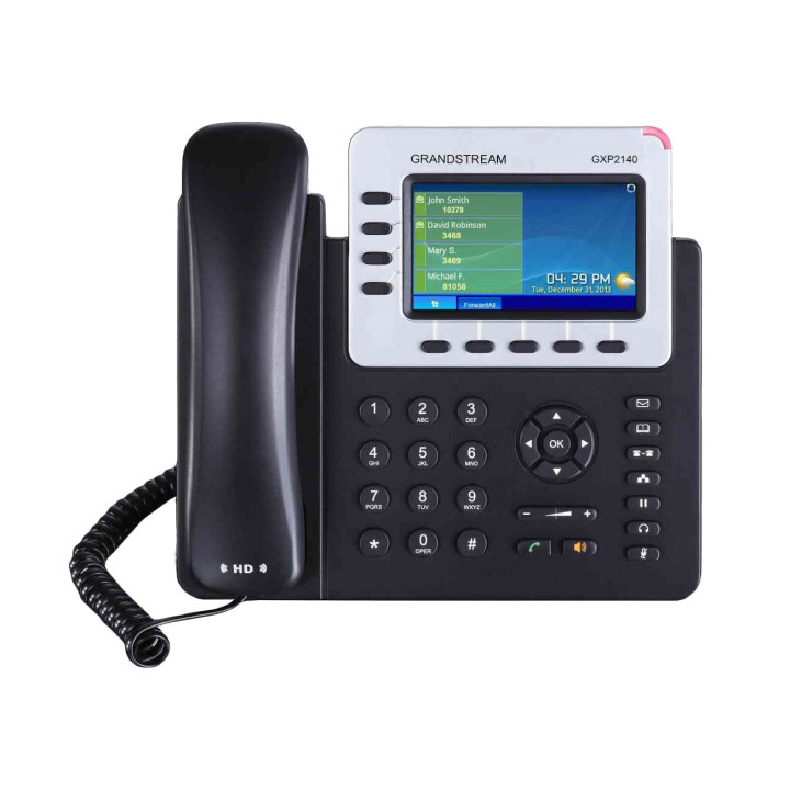 Grandstream Networks GXP2140 telefone IP Preto Estação com fios LCD 4 linhas
