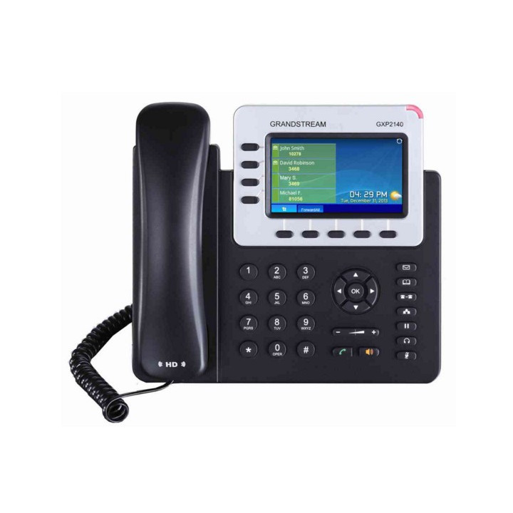 Grandstream Networks GXP2140 telefone IP Preto Estação com fios LCD 4 linhas