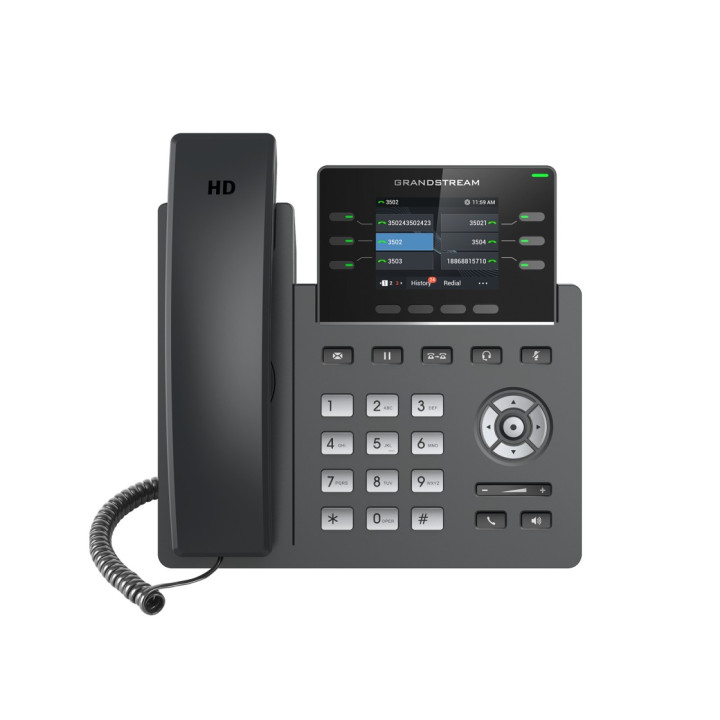 Grandstream Networks GRP2613 telefone IP Preto Estação com fios TFT 6 linhas