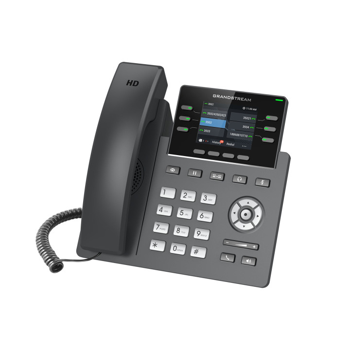 Grandstream Networks GRP2613 telefone IP Preto Estação com fios TFT 6 linhas
