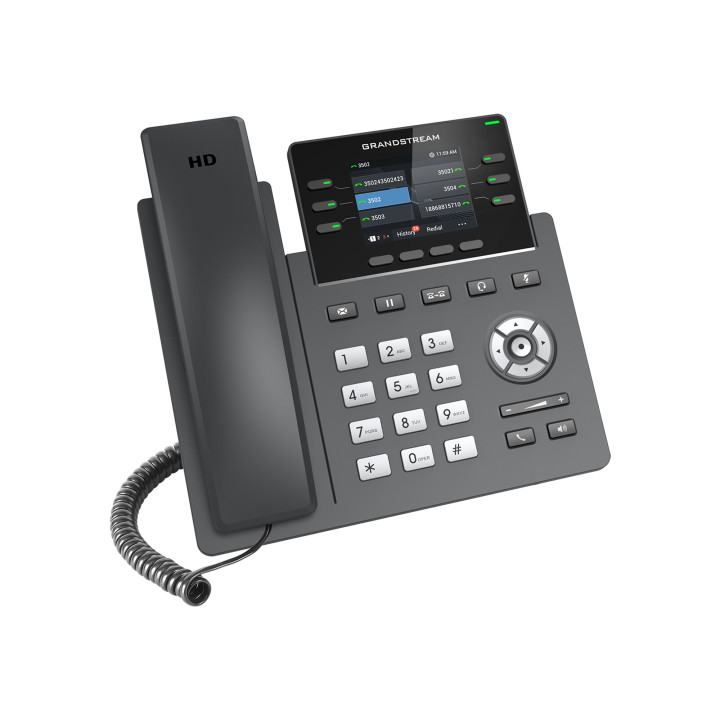 Grandstream Networks GRP2613 telefone IP Preto Estação com fios TFT 6 linhas