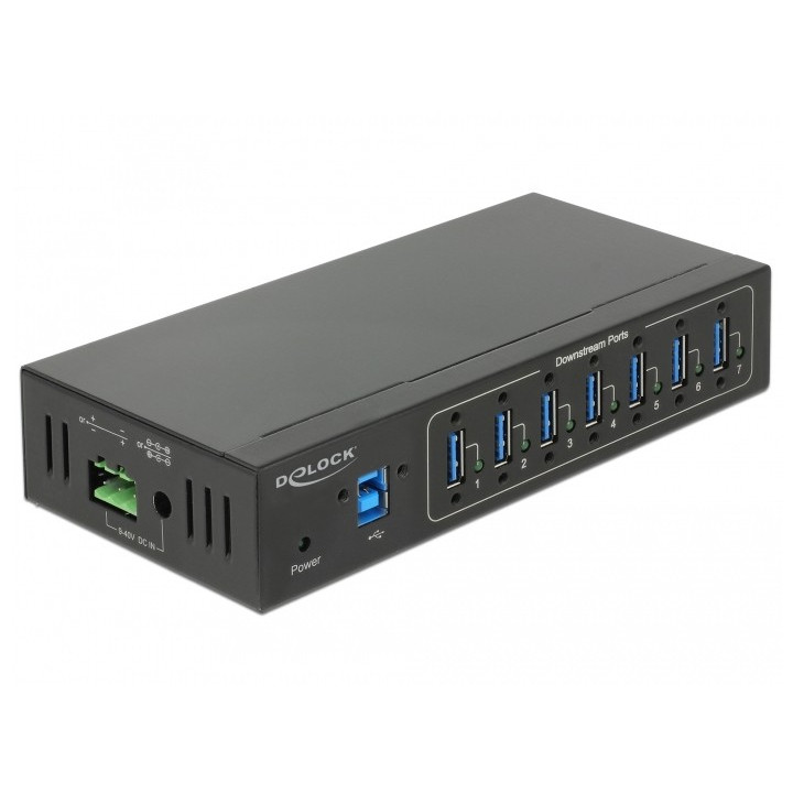 DeLOCK 63311 hub de interface USB 3.0 (3.1 Gen 1) Type-B 5000 Mbit s Preto