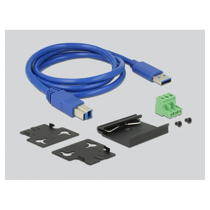 DeLOCK 63311 hub de interface USB 3.0 (3.1 Gen 1) Type-B 5000 Mbit s Preto