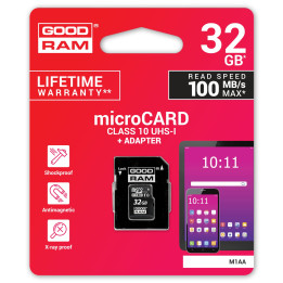 Goodram M1AA-0320R12 cartão de memória 32 GB MicroSDHC Class 10 UHS-I