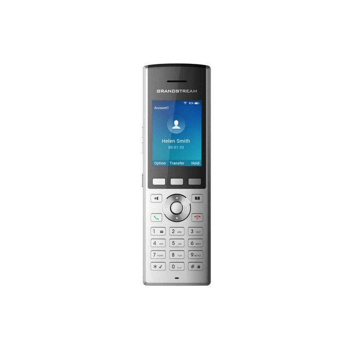 Grandstream Networks WP820 telefone IP Preto, Prateado Estação sem fios LCD 2 linhas Wi-Fi