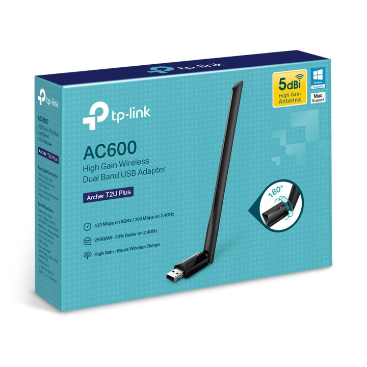 TP-LINK Archer T2U Plus WLAN 600 Mbit s Interno