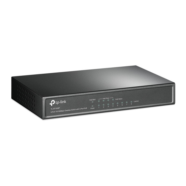 TP-LINK 8-port 10 100 PoE Switch Não-gerido Preto Apoio Power over Ethernet (PoE)