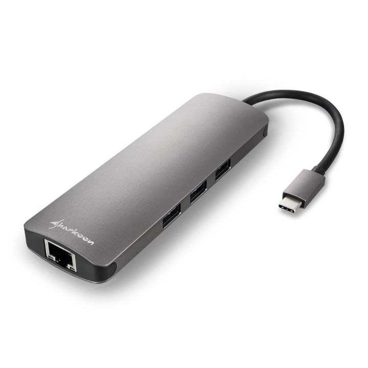 Sharkoon USB 3.0 Type C Combo Adapter placa adaptador de interface HDMI,RJ-45,USB 3.0