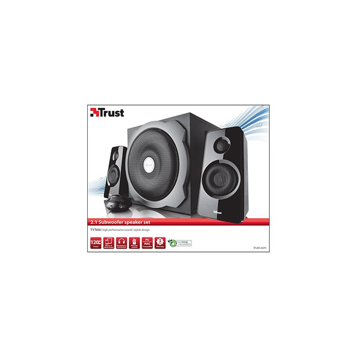 Trust Tytan conjunto de colunas 2.1 canais 120 W Preto