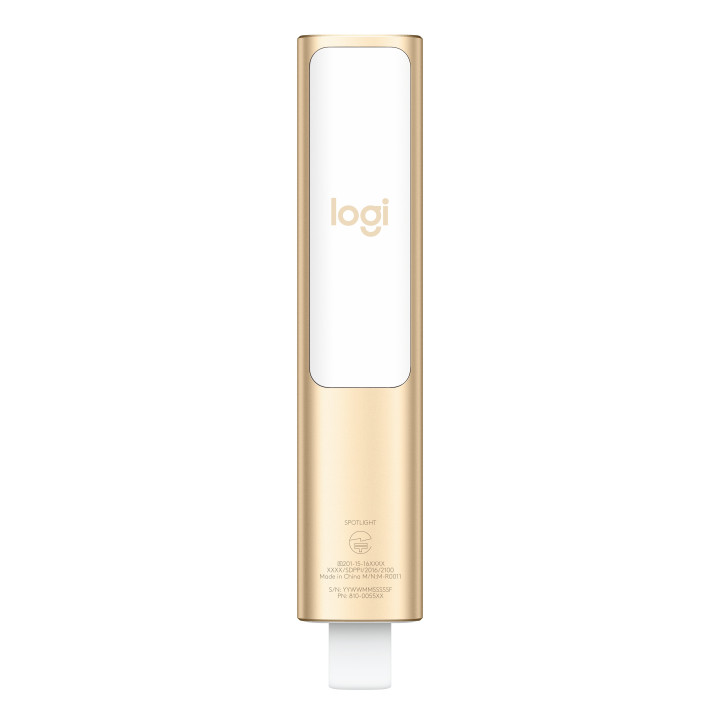 Logitech Spotlight comando para apresentações Bluetooth RF Dourado
