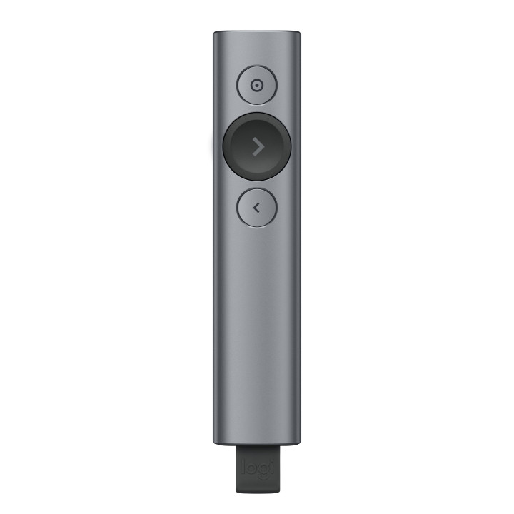 Logitech Spotlight comando para apresentações Bluetooth RF Cinzento