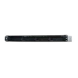 Synology RX418 baía de discos Prateleira (1U) Preto, Cinzento