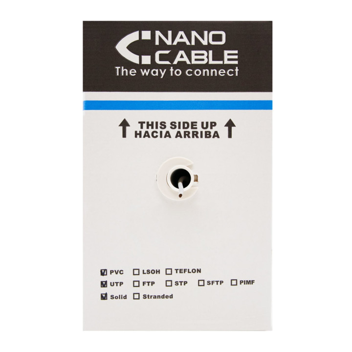 Nanocable 10.20.0504-EXT-BK cabo de rede 305 m Cat6 U UTP (UTP) Preto