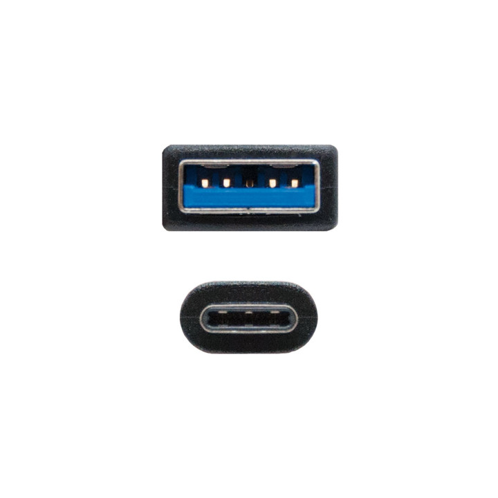 Nanocable USB 3.1, 1m cabo USB 3.2 Gen 2 (3.1 Gen 2) USB C USB A Preto