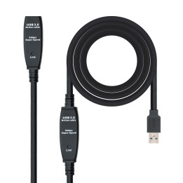 Nanocable 10.01.0313 cabo USB 15 m 3.2 Gen 1 (3.1 Gen 1) USB A Preto