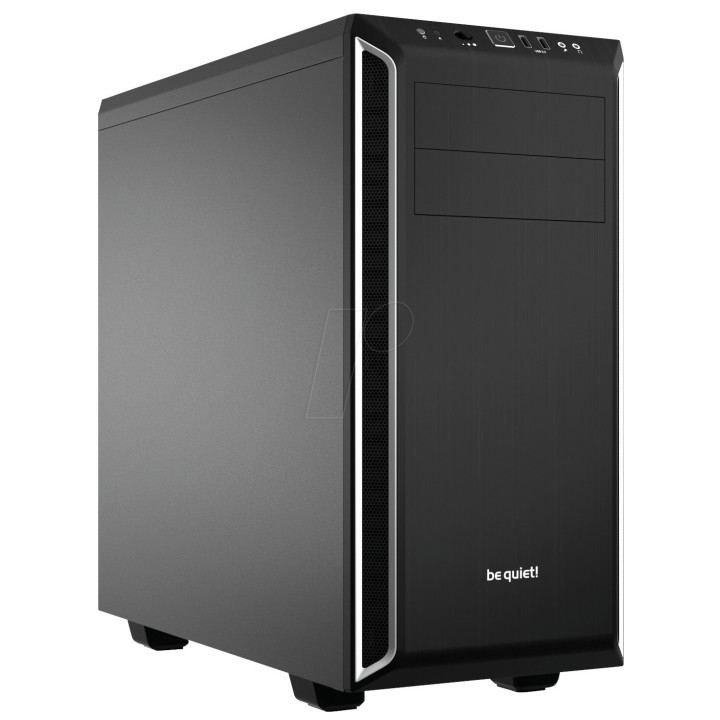 be quiet! Pure Base 600 Torre-Midi Preto, Prateado 