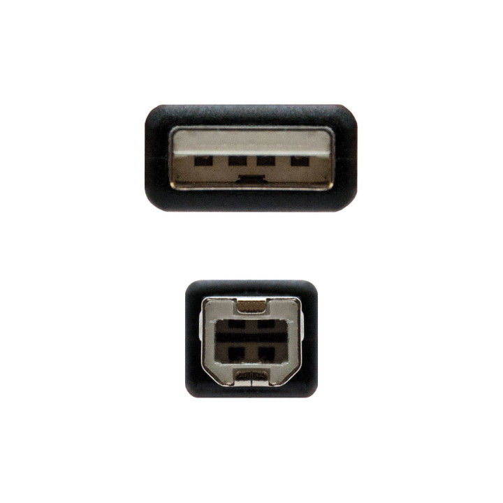 Nanocable 10.01.0103-BK cabo USB 1,8 m 2.0 USB A USB B Preto