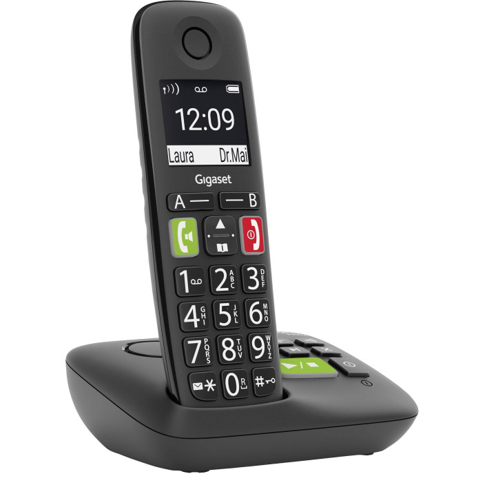Gigaset S30852-H2921-B101 telefone Telefone analógico DECT Preto ID do Emissor e Nome