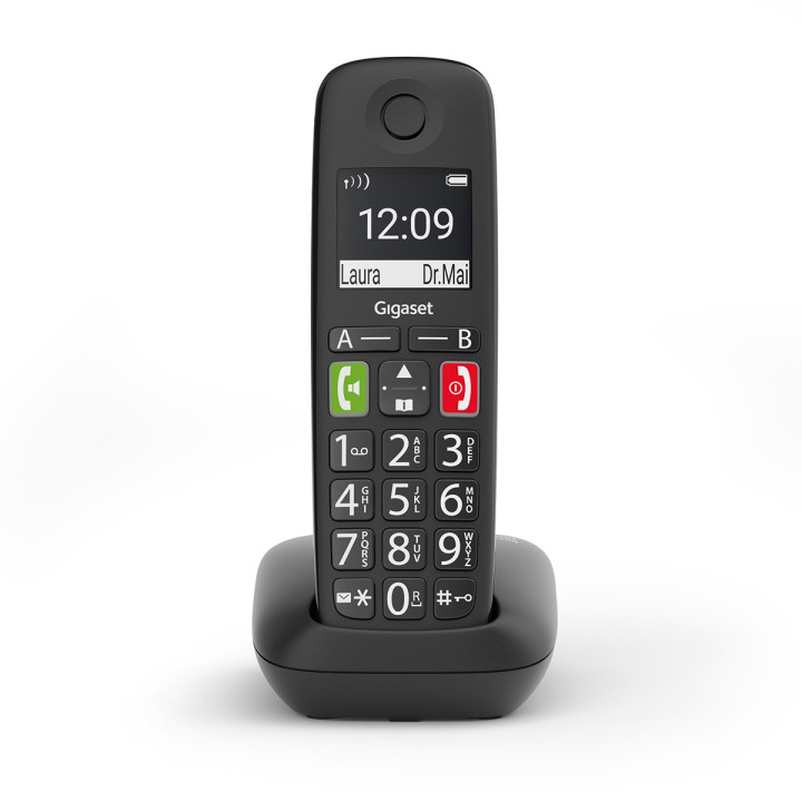 Gigaset E290 Telefone analógico DECT Preto ID do Emissor e Nome