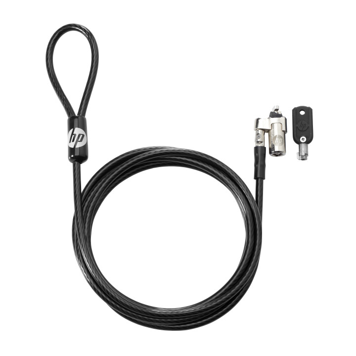 HP Keyed Cable Lock 10 mm cadeado antirroubo Preto 1,83 m