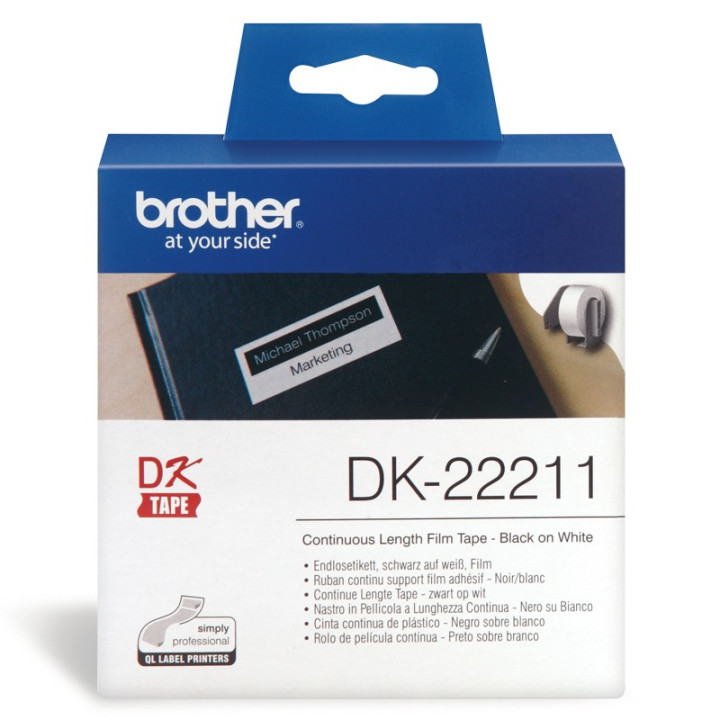 Brother DK-22211 etiquetadora Preto sobre branco