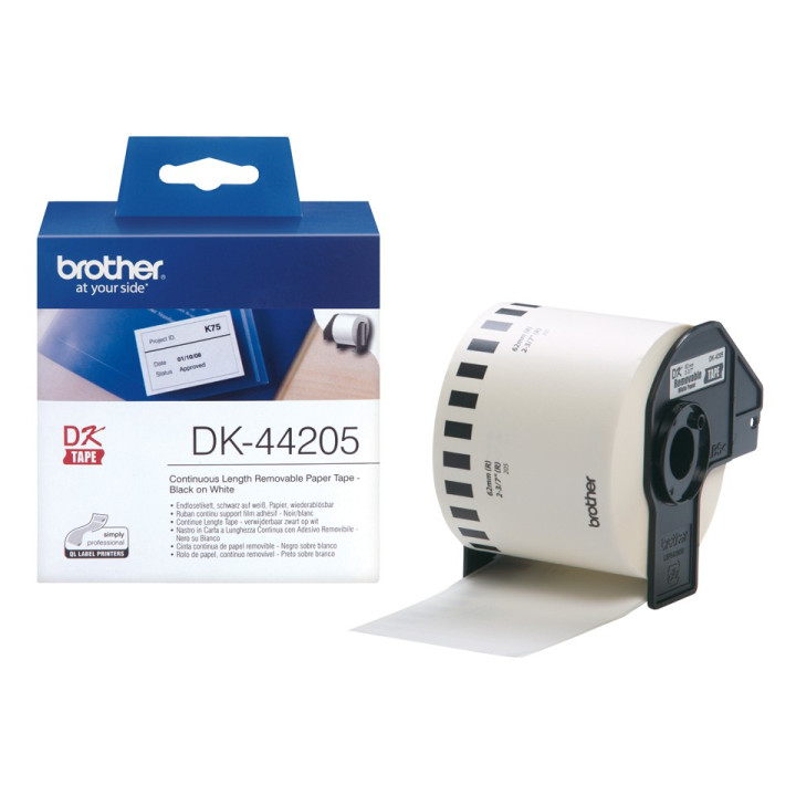 Brother DK-44205 etiquetadora Preto sobre branco
