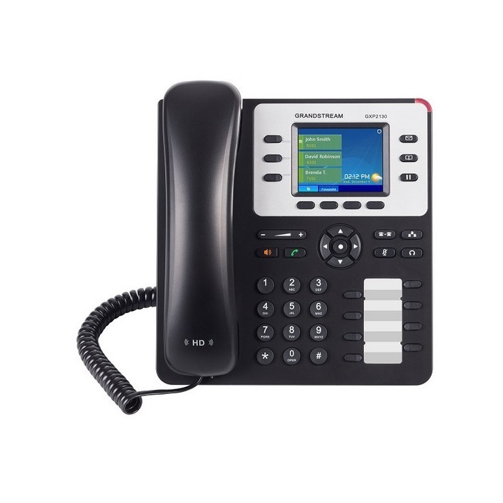 Grandstream Networks GXP-2130 telefone IP Preto Estação com fios TFT 3 linhas