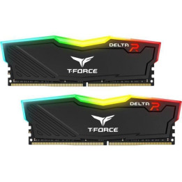 Team Group Kit 16GB (2 x 8GB) DDR4 3200MHz Delta Preto RGB CL16