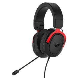 ASUS TUF Gaming H3 Conjunto de auscultadores e microfone acoplado Fita de cabeça Preto, Vermelho