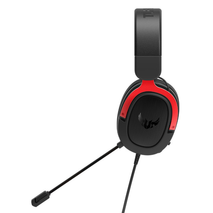 ASUS TUF Gaming H3 Conjunto de auscultadores e microfone acoplado Fita de cabeça Preto, Vermelho