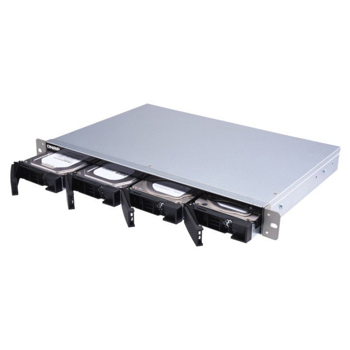 QNAP TS-431XeU Alpine AL-314 Ethernet LAN Prateleira (1U) Preto, Inox NAS