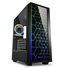 Sharkoon RGB LIT 100 Midi ATX Tower Preto