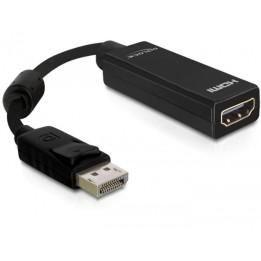 DeLOCK 61849 cabo de interface adaptador de género DisplayPort M 19-p HDMI F Preto