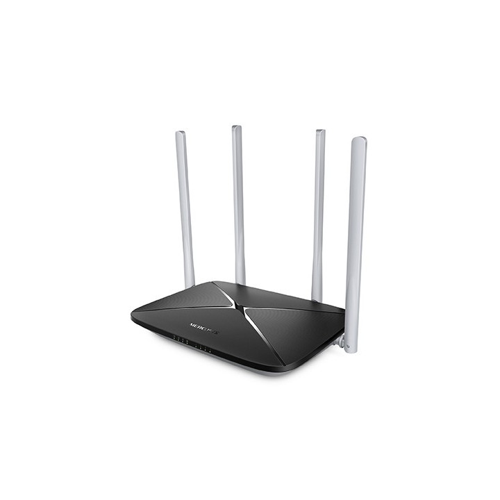 Mercusys AC12 router sem fios Dual-band (2,4 GHz   5 GHz) Fast Ethernet Preto