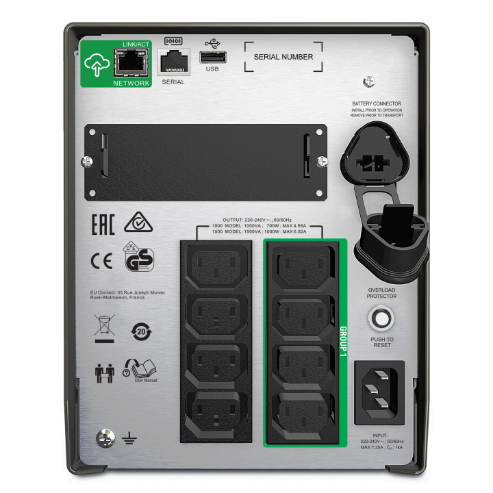 APC SMT1500IC UPS Linha interativa 1500 VA 1000 W 8 tomada(s) CA