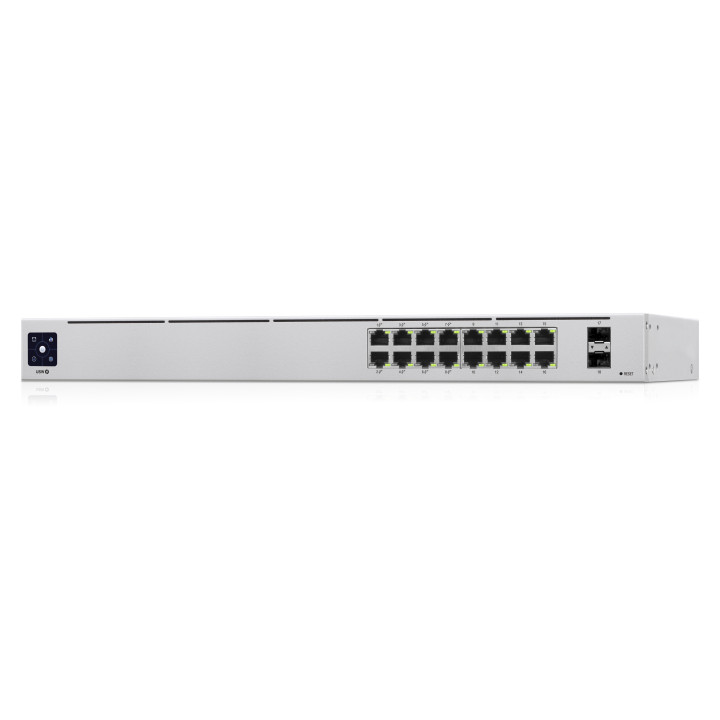 Ubiquiti Networks UniFi 16-Port PoE Gerido L2 L3 Gigabit Ethernet (10 100 1000) Prateado 1U Apoio Power over Ethernet (PoE)