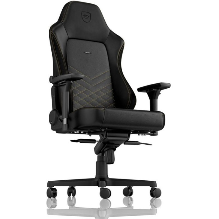 noblechairs Cadeira HERO PU Leather Preto / Dourado 