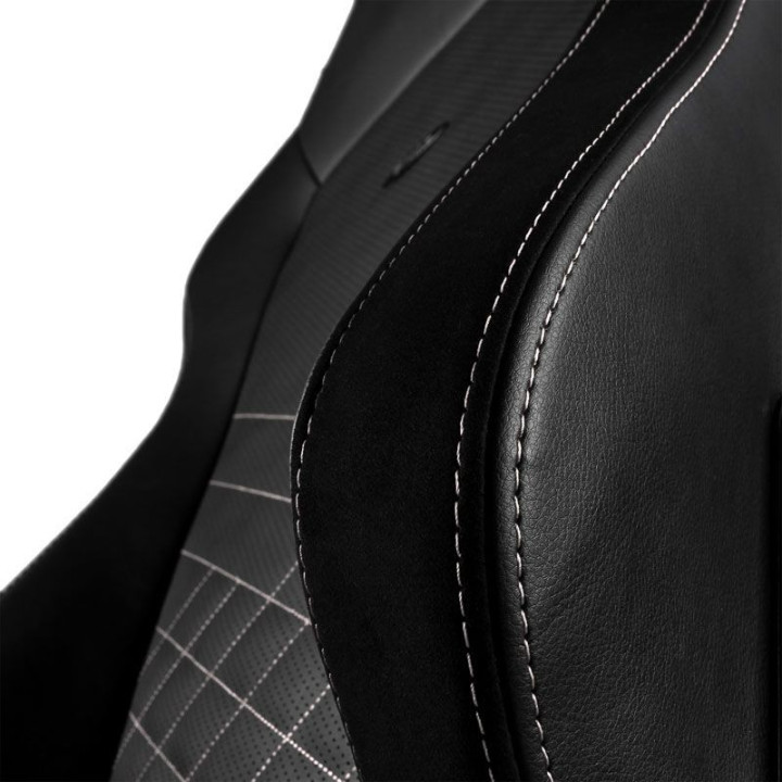 noblechairs Cadeira HERO PU Leather Preto / Branco Platina [NBL-HRO-PU-BPW]