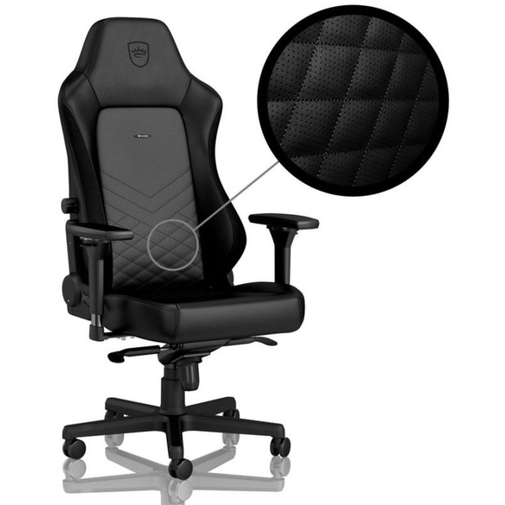 noblechairs Cadeira HERO PU Leather Preto / Dourado 