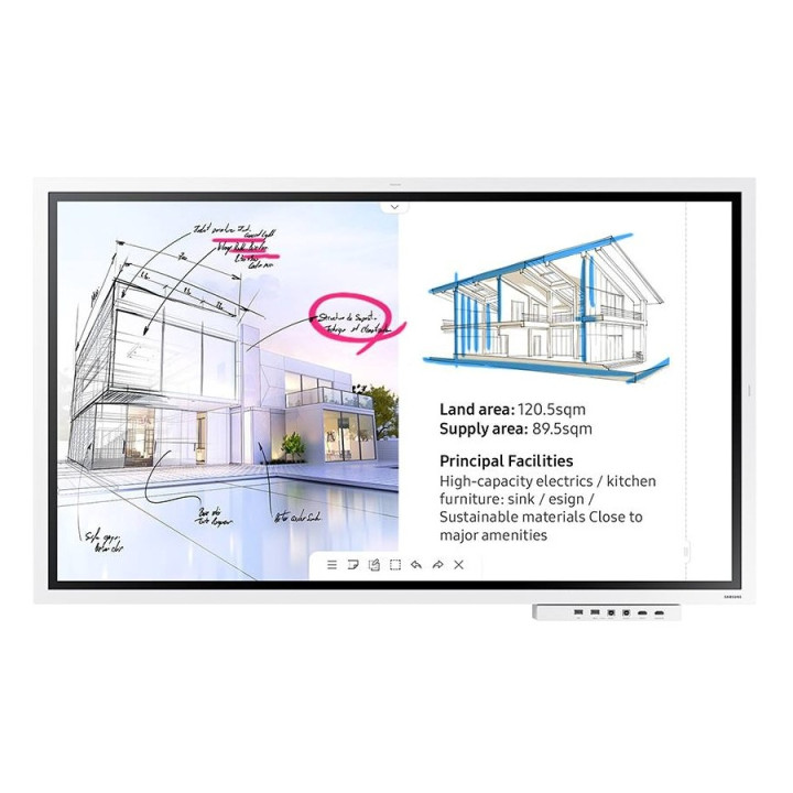 Samsung WM55R 139,7 cm (55") LED 4K Ultra HD Ecrã táctil Plasma digital Branco