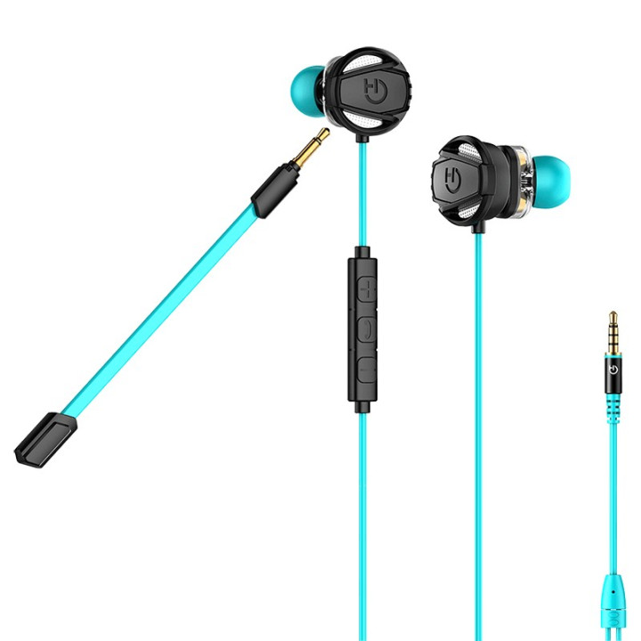 Hiditec Taiko Conjunto de auscultadores e microfone acoplado Intra-auditivo Preto, Turquesa