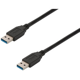Ewent EW-100112-030-N-P cabo USB 3 m 3.2 Gen 1 (3.1 Gen 1) USB A Preto