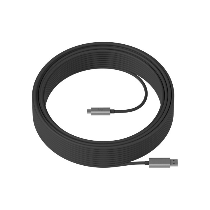 Logitech Strong cabo USB 10 m 3.2 Gen 2 (3.1 Gen 2) USB A USB C Preto