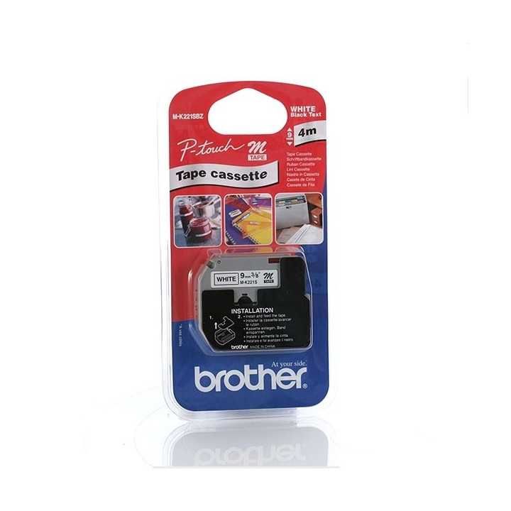 Brother MK221SBZ Labelling Tape (9mm) etiquetadora M